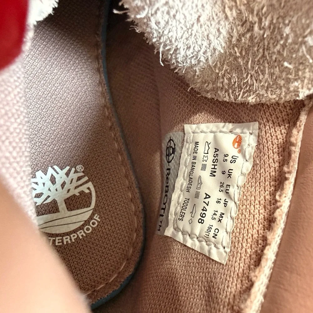 NWT Timberland Pink Waterproof Toddler Boots Girls Size 9.5 Blush No Box